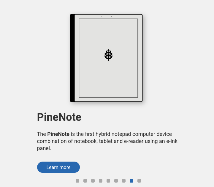 PineNote slide
