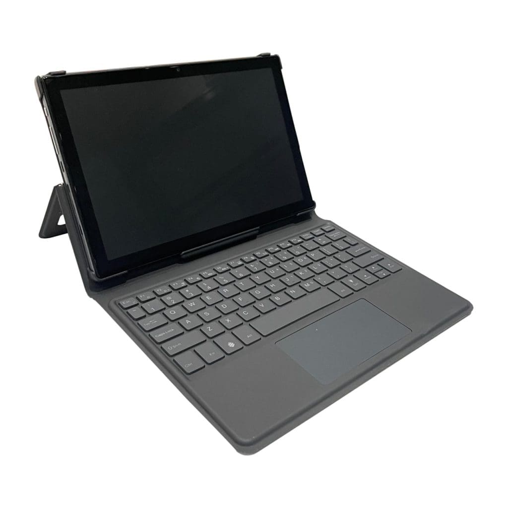 The PineTab2 with the detachable keyboard attached