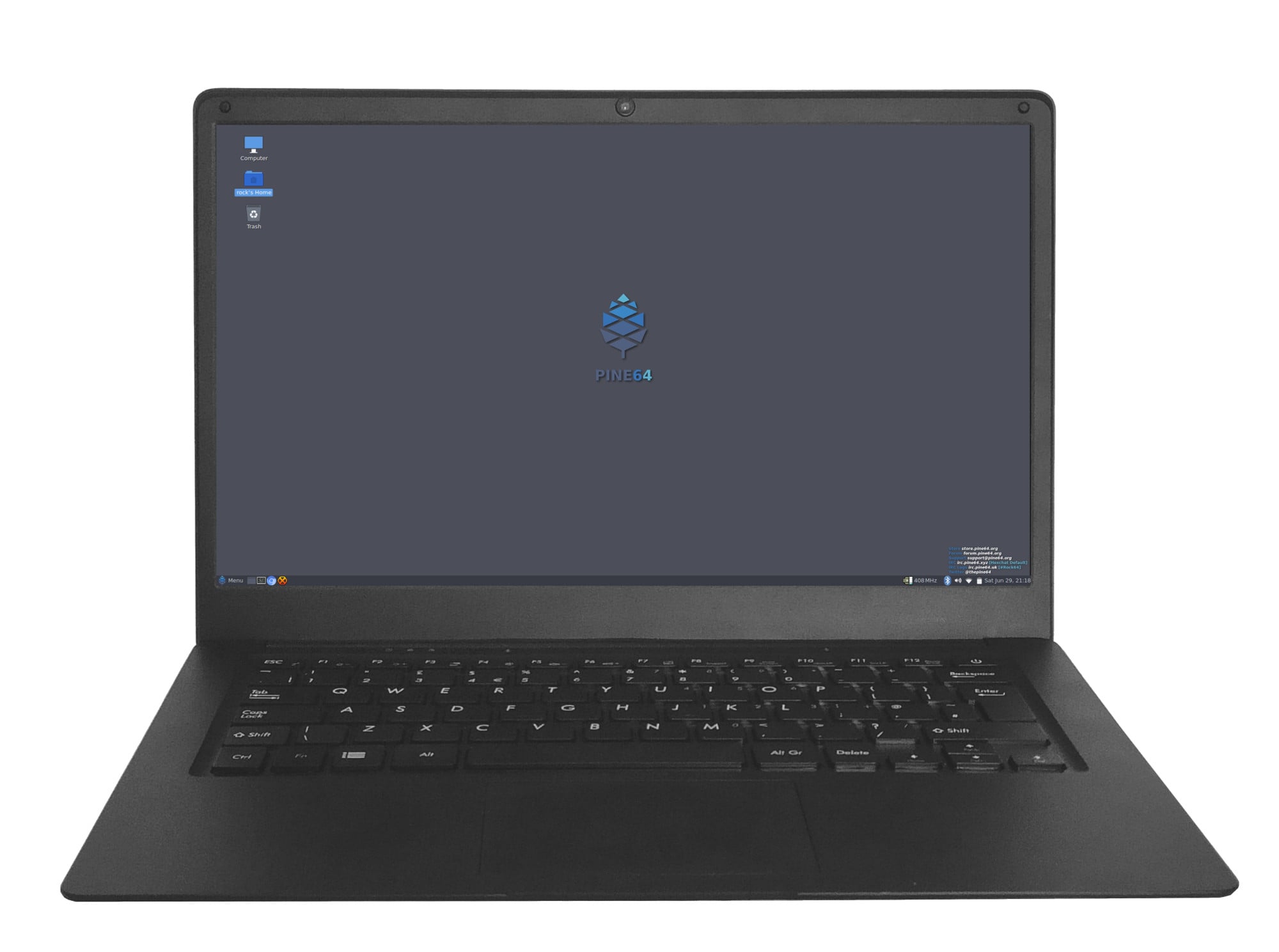 Pinebook Pro running Debian with MATE